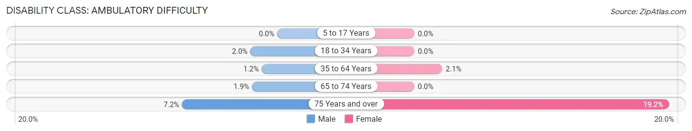 Disability in Zip Code 04096: <span>Ambulatory Difficulty</span>