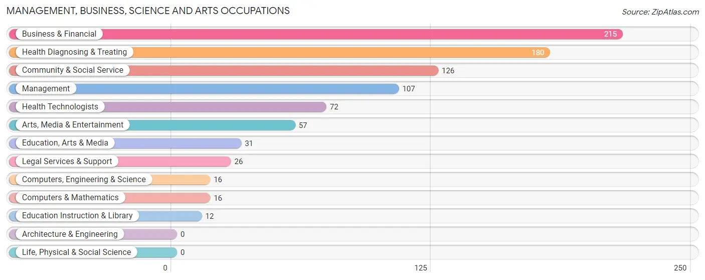 Management, Business, Science and Arts Occupations in Zip Code 04110