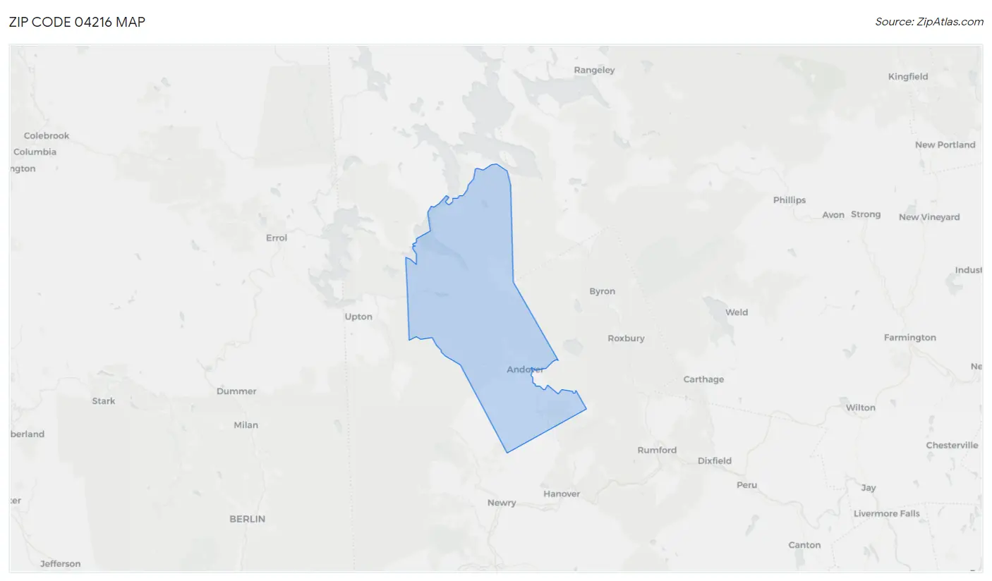 Zip Code 04216 Map