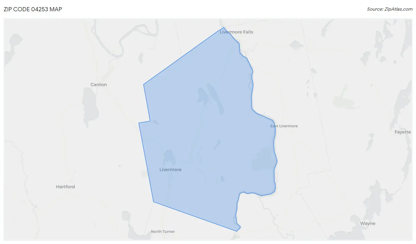 Zip Code 04253 Map