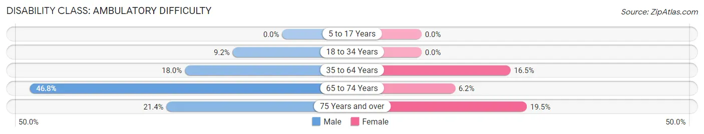 Disability in Zip Code 04254: <span>Ambulatory Difficulty</span>