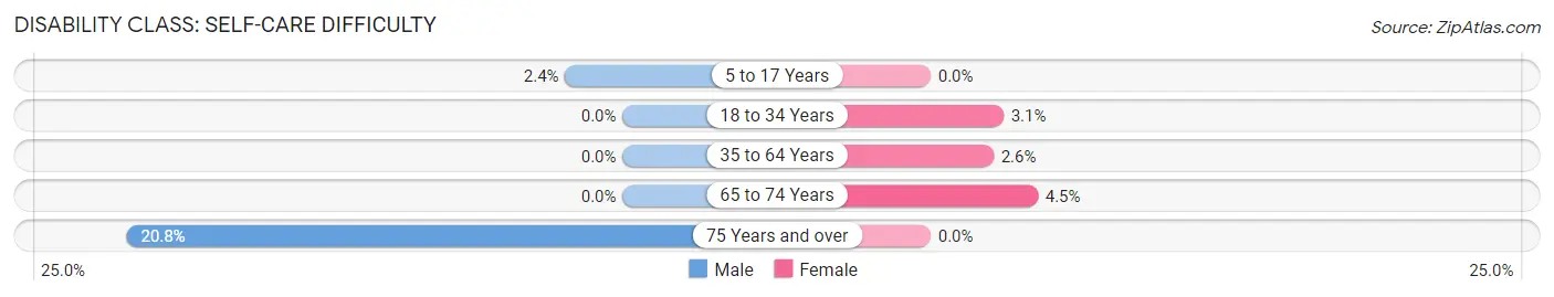 Disability in Zip Code 04263: <span>Self-Care Difficulty</span>