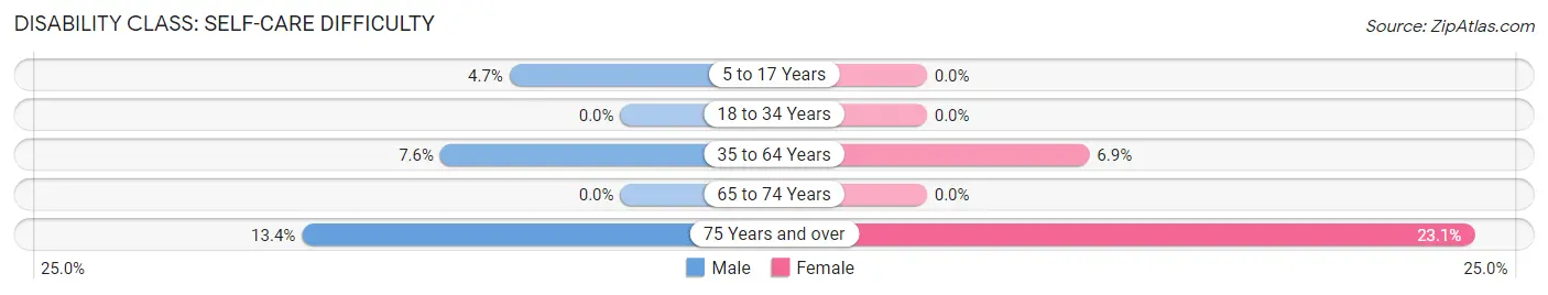 Disability in Zip Code 04270: <span>Self-Care Difficulty</span>