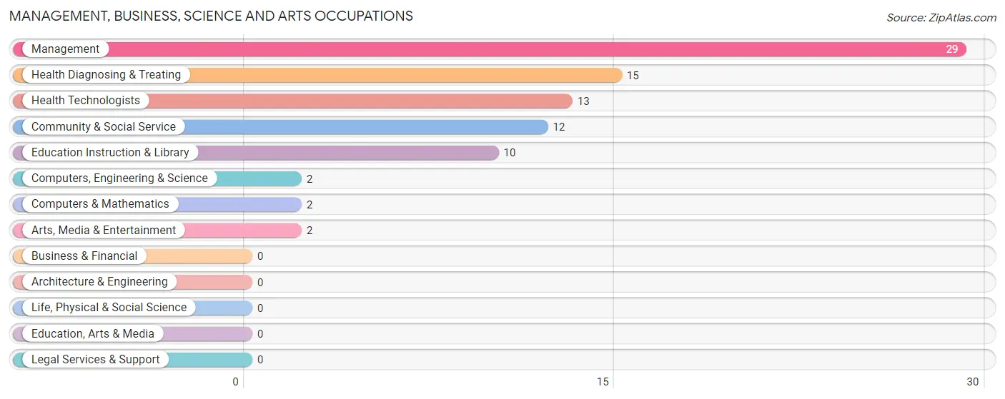 Management, Business, Science and Arts Occupations in Zip Code 04275