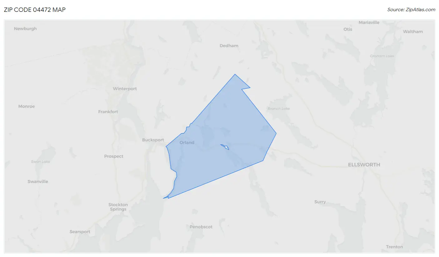 Zip Code 04472 Map