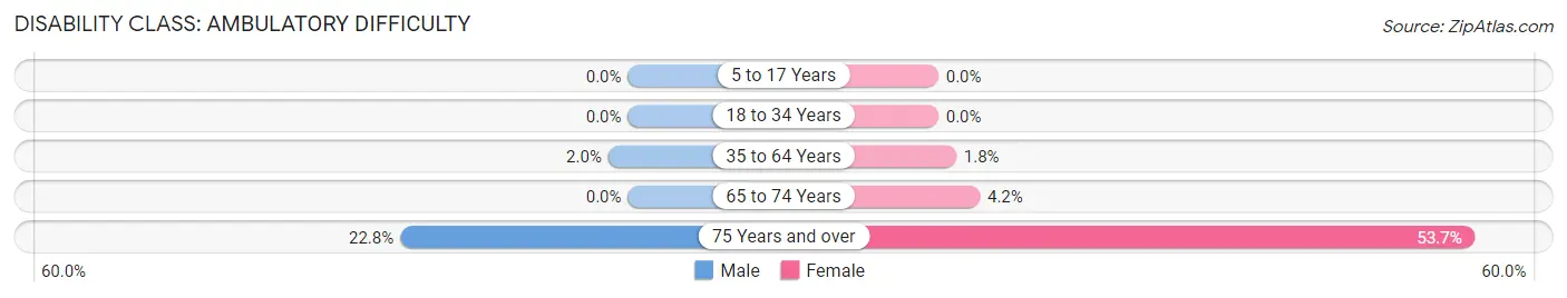 Disability in Zip Code 04609: <span>Ambulatory Difficulty</span>