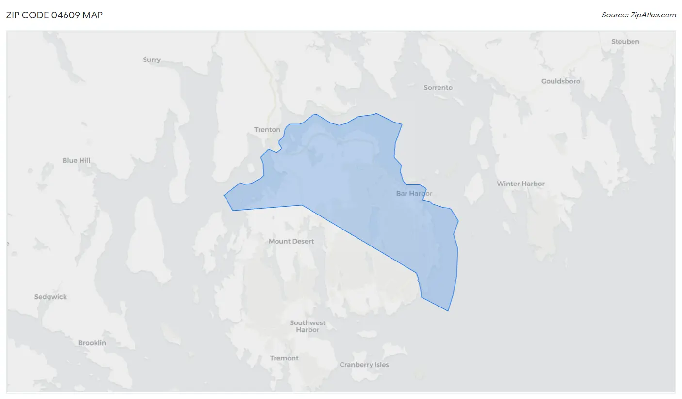 Zip Code 04609 Map