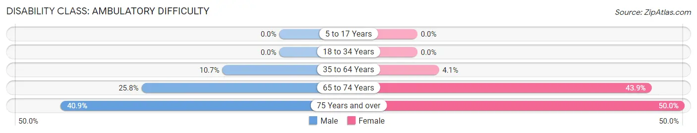 Disability in Zip Code 04611: <span>Ambulatory Difficulty</span>