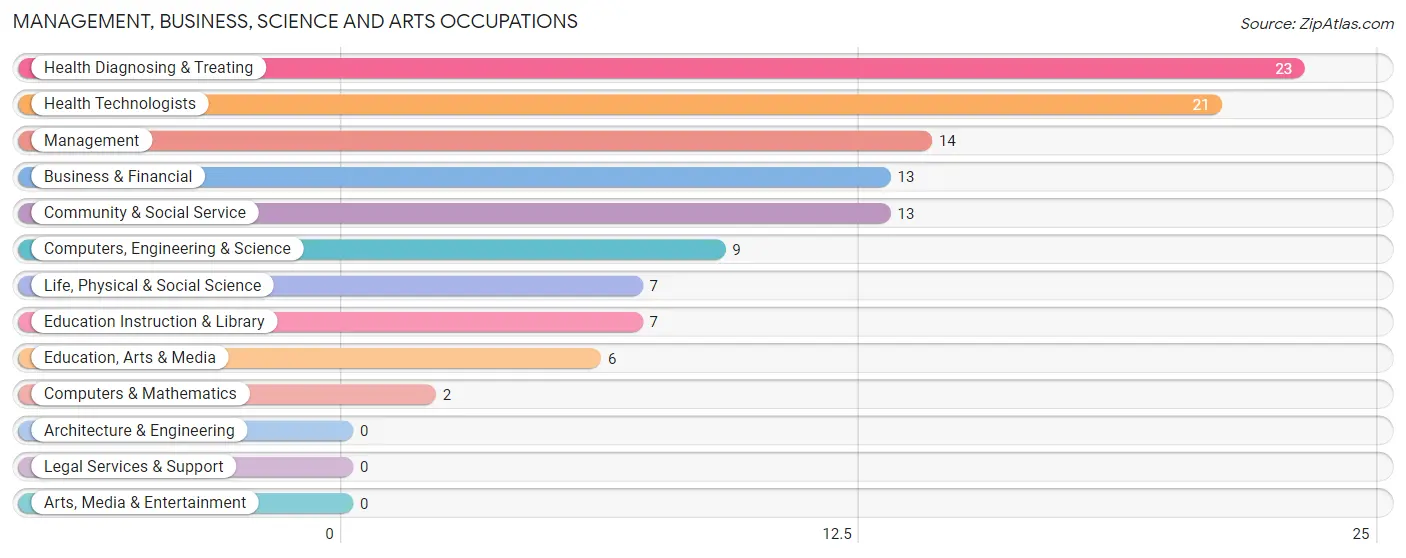 Management, Business, Science and Arts Occupations in Zip Code 04643