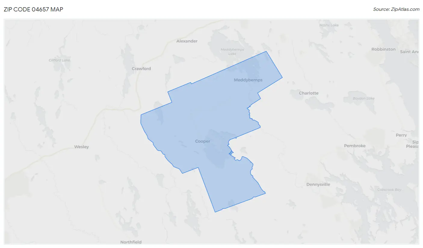 Zip Code 04657 Map