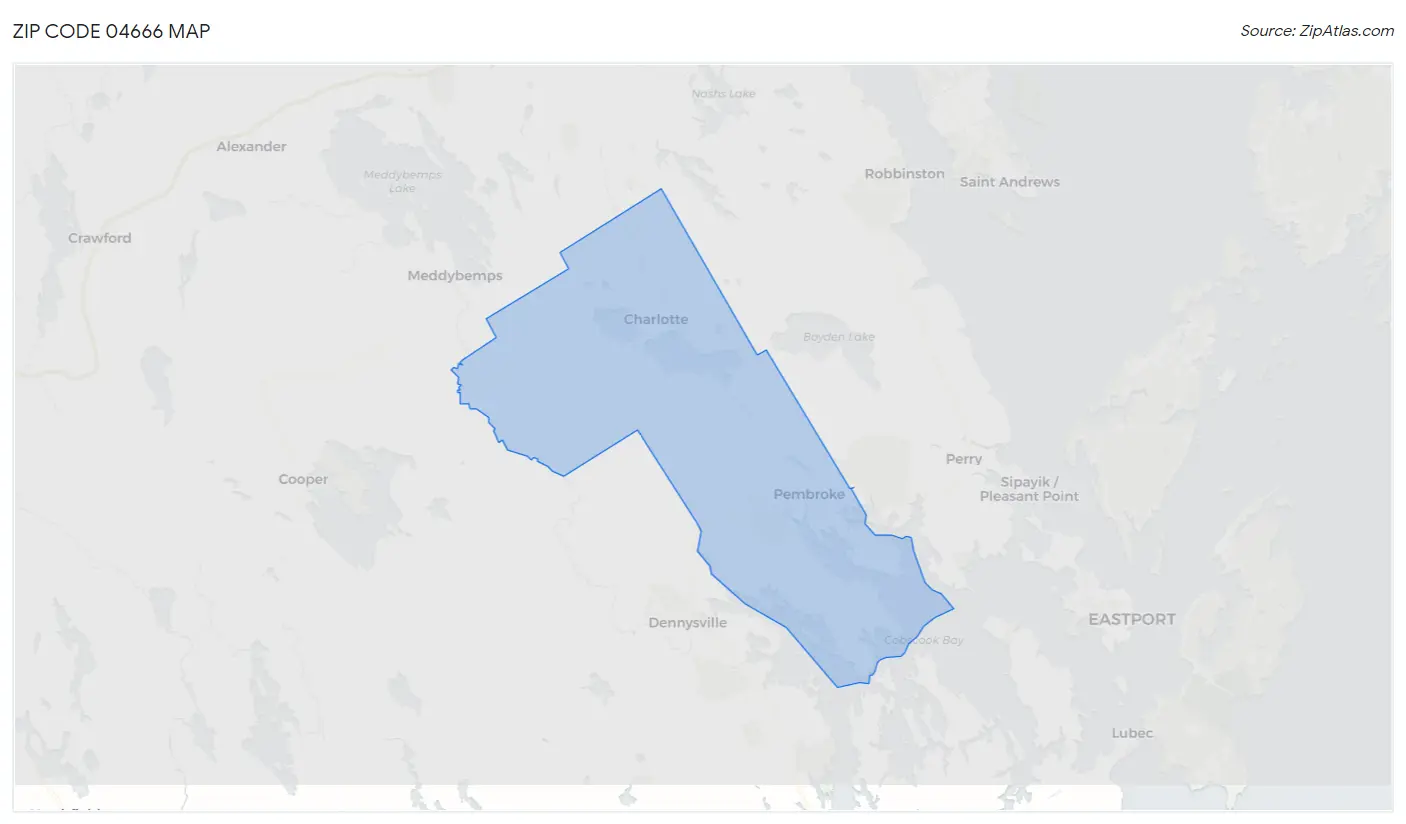 Zip Code 04666 Map