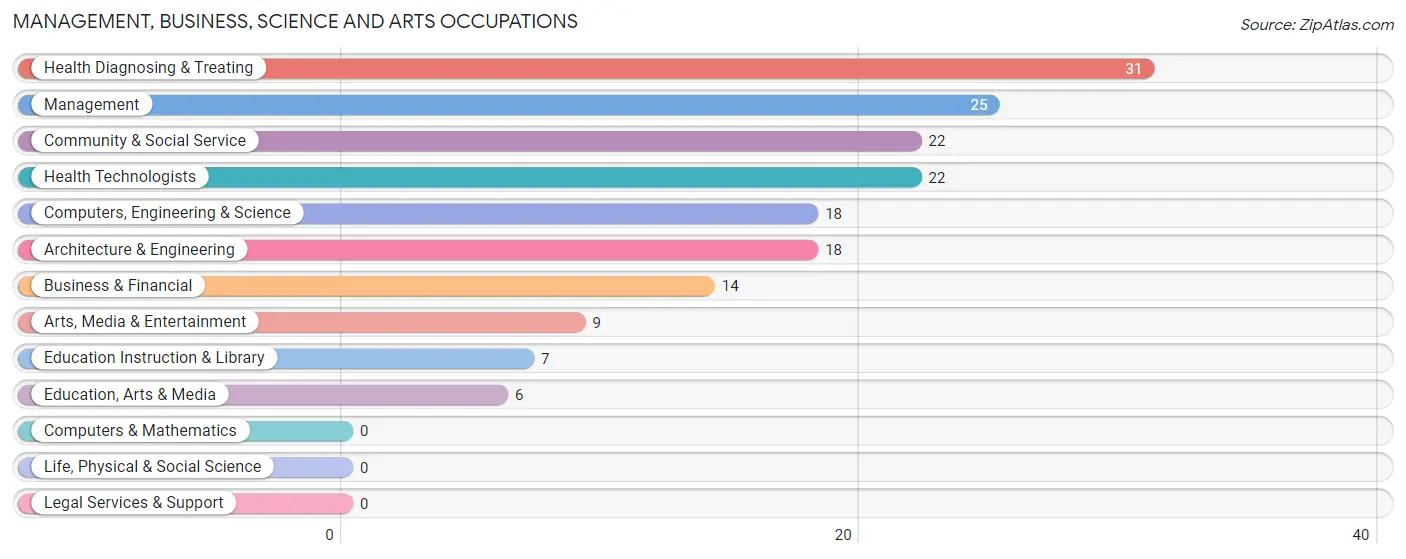 Management, Business, Science and Arts Occupations in Zip Code 04681