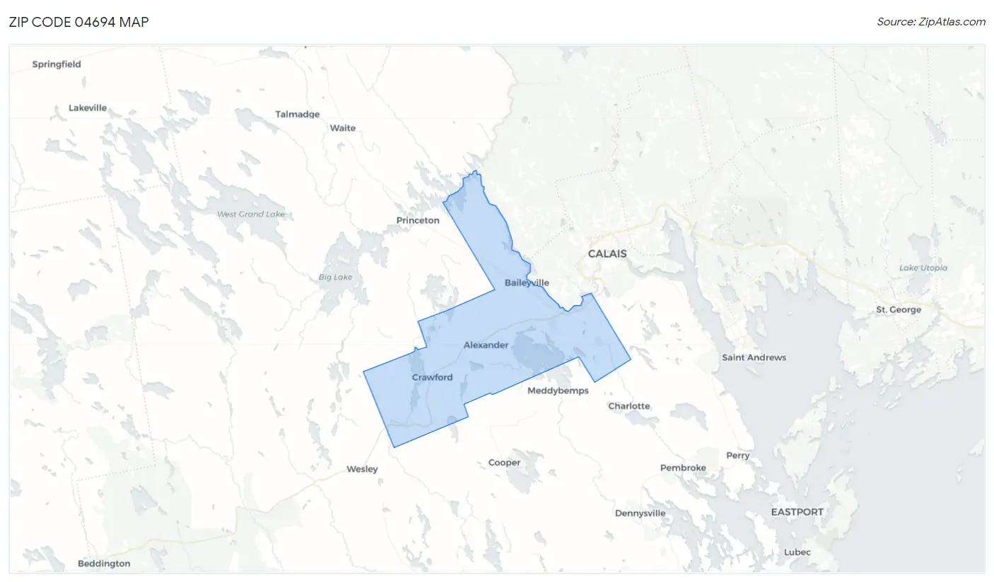 Zip Code 04694 Map