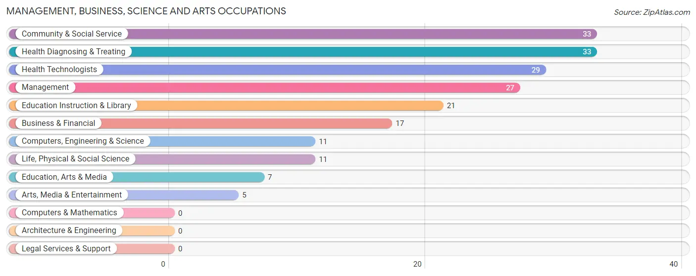 Management, Business, Science and Arts Occupations in Zip Code 04920