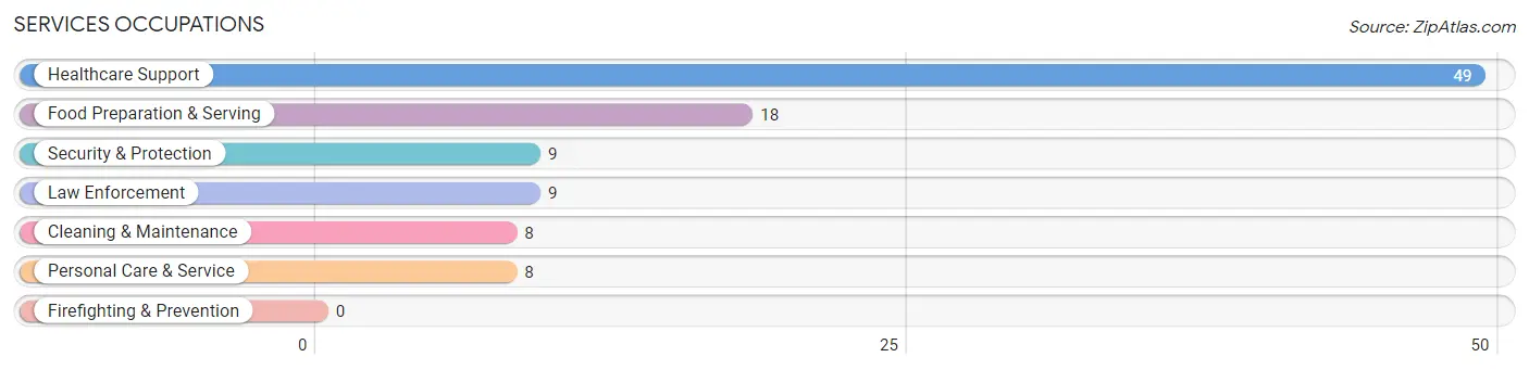 Services Occupations in Zip Code 04920