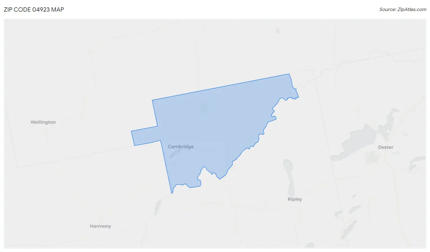 Zip Code 04923 Map