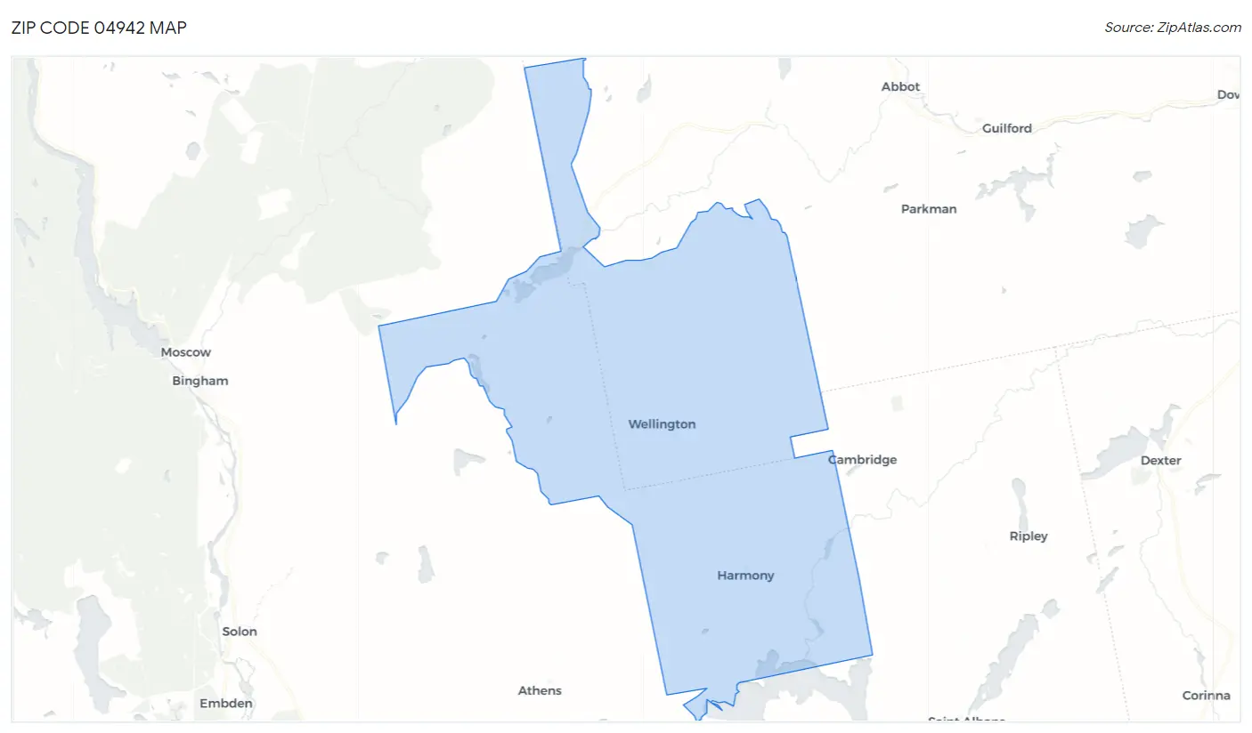 Zip Code 04942 Map