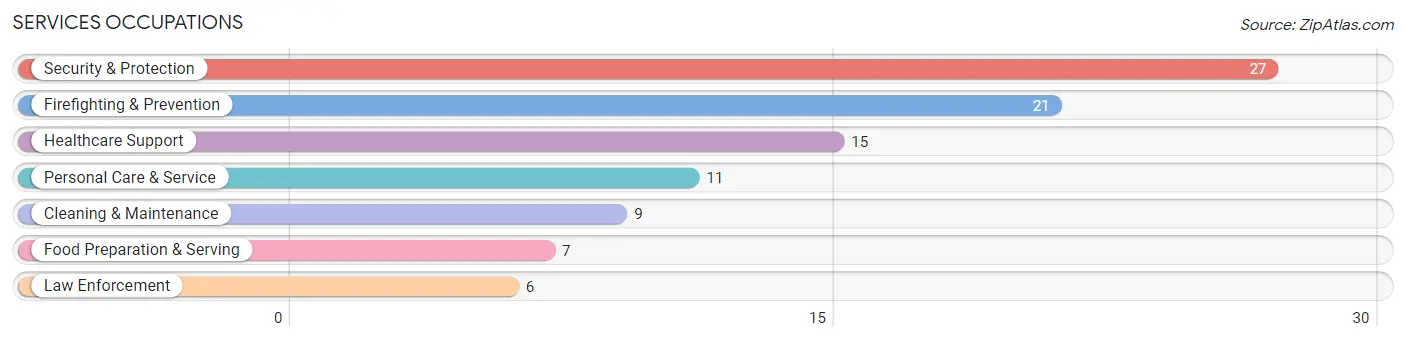 Services Occupations in Zip Code 04955