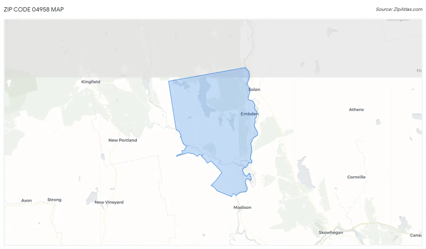 Zip Code 04958 Map