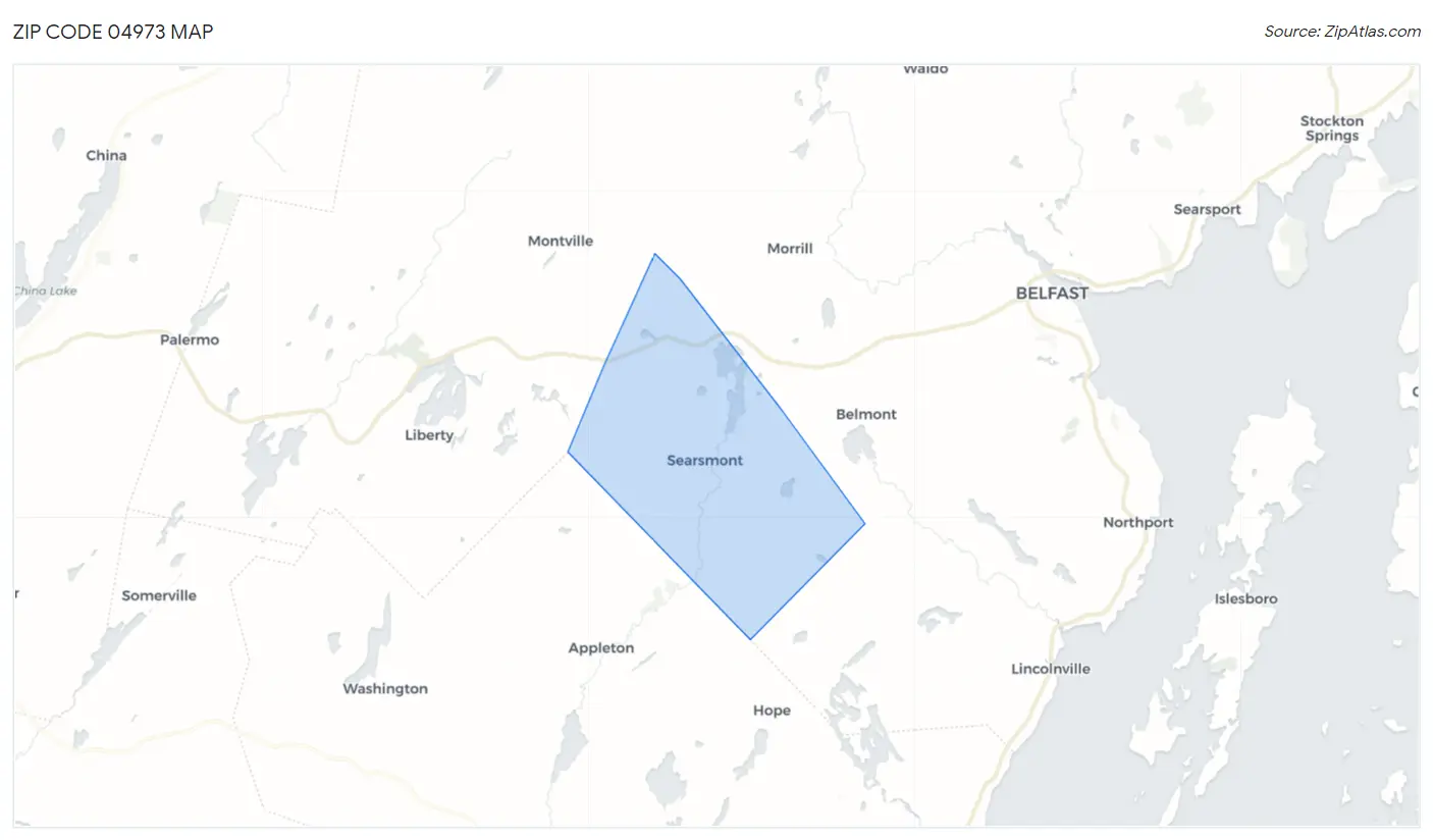 Zip Code 04973 Map