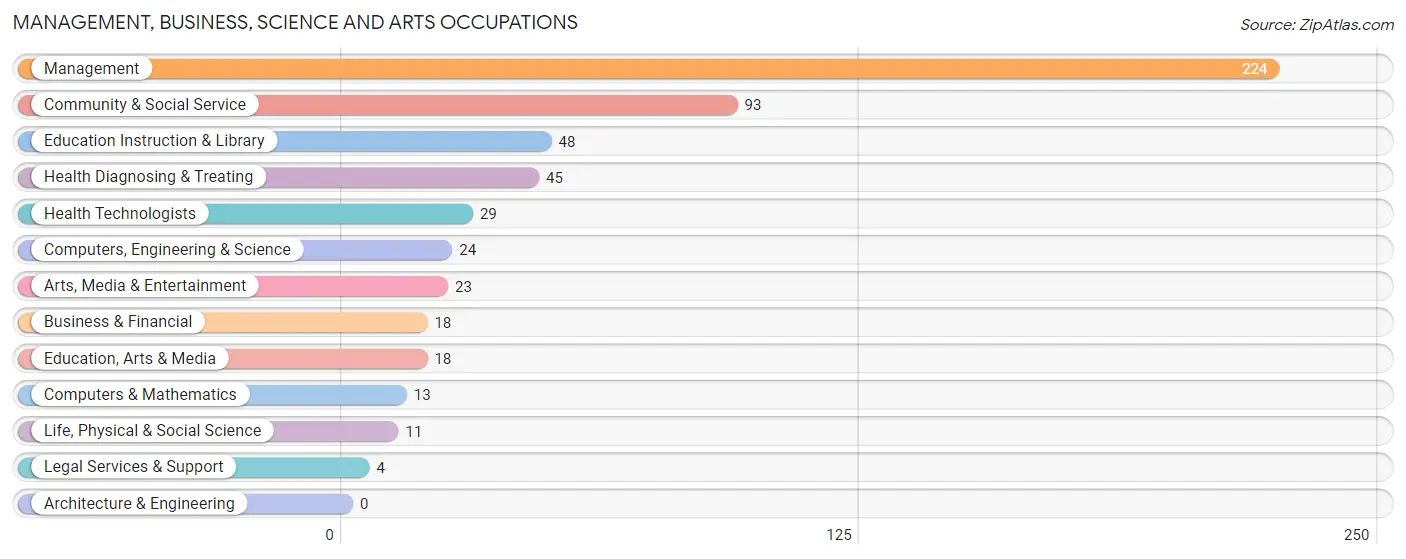 Management, Business, Science and Arts Occupations in Zip Code 04986