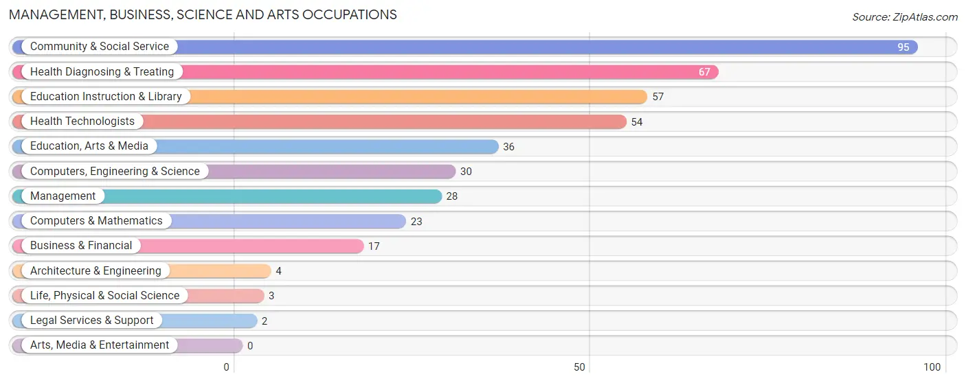 Management, Business, Science and Arts Occupations in Zip Code 05046