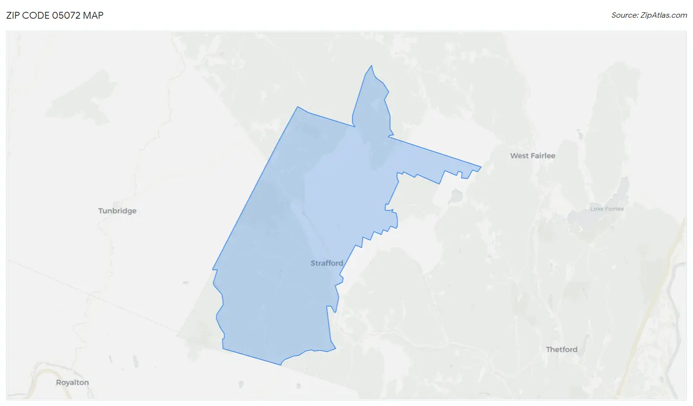 Zip Code 05072 Map