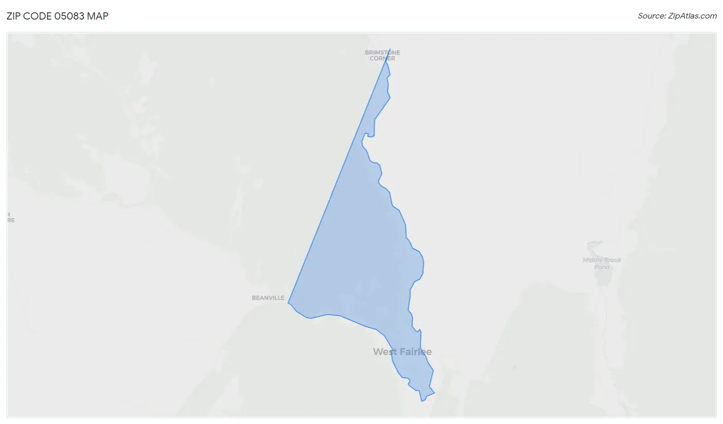 Zip Code 05083 Map