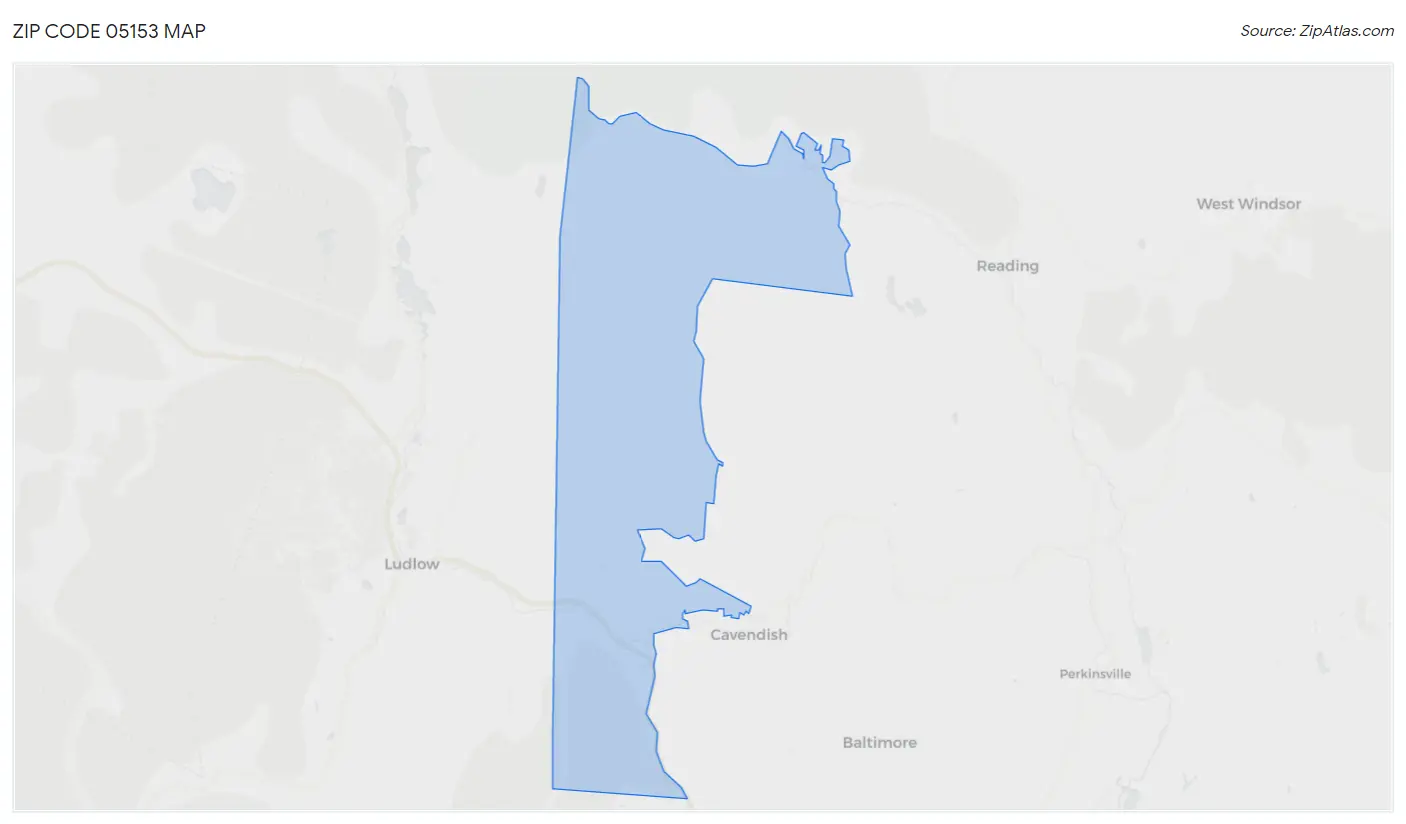 Zip Code 05153 Map