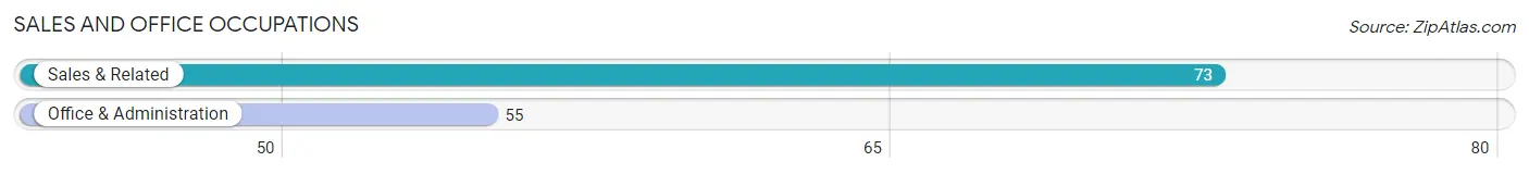 Sales and Office Occupations in Zip Code 05158
