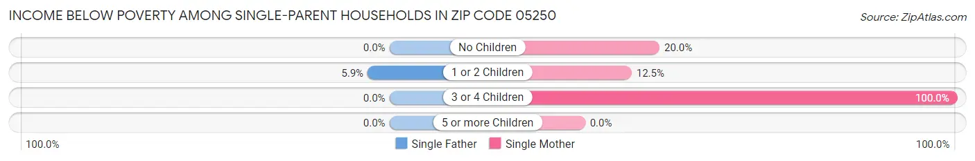 Income Below Poverty Among Single-Parent Households in Zip Code 05250
