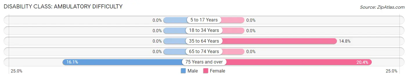 Disability in Zip Code 05260: <span>Ambulatory Difficulty</span>