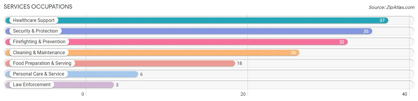 Services Occupations in Zip Code 05494