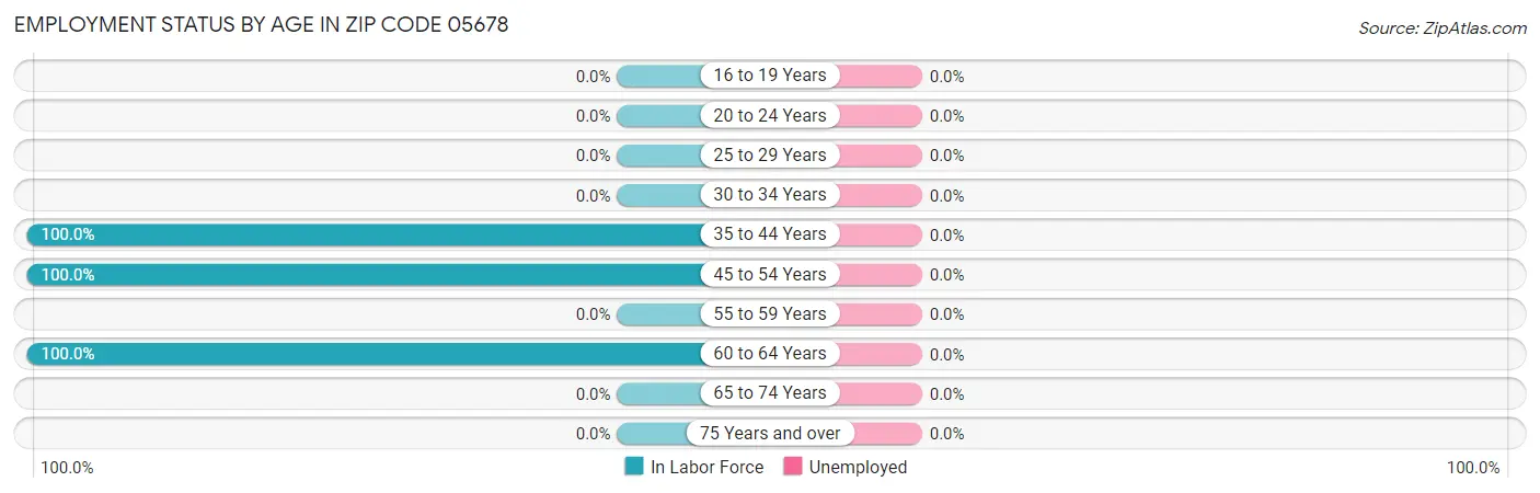 Employment Status by Age in Zip Code 05678