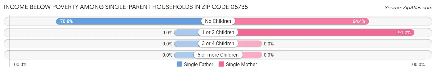 Income Below Poverty Among Single-Parent Households in Zip Code 05735