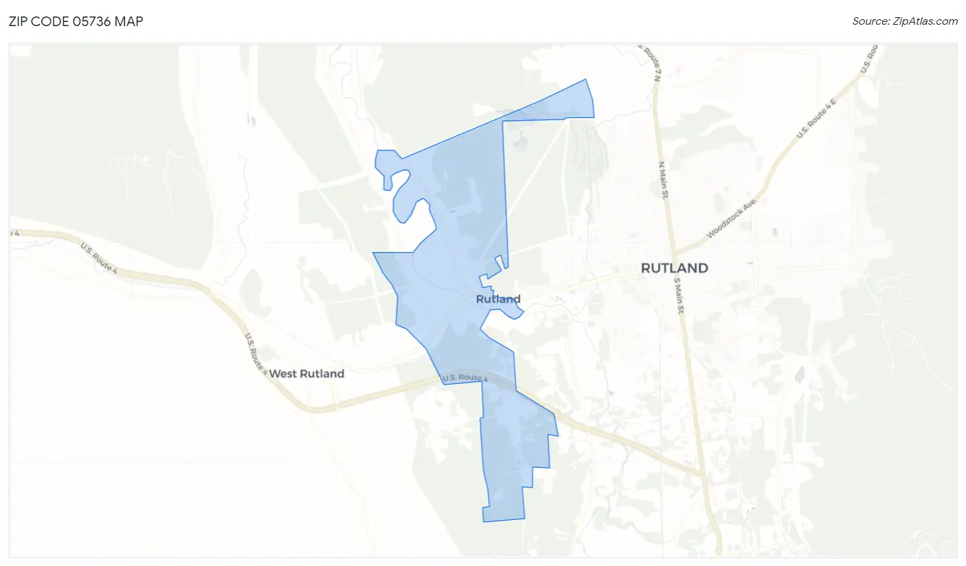 Zip Code 05736 Map