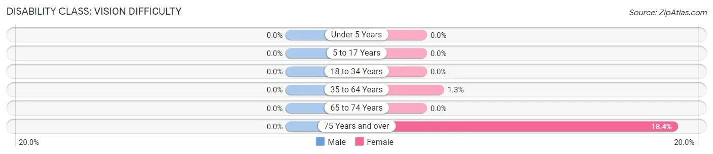 Disability in Zip Code 05738: <span>Vision Difficulty</span>