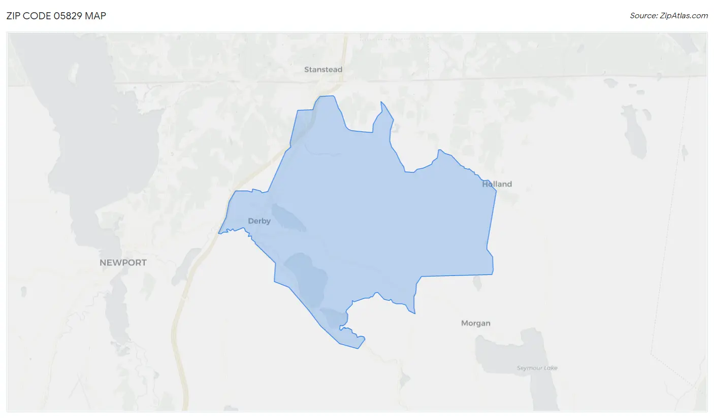 Zip Code 05829 Map