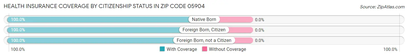 Health Insurance Coverage by Citizenship Status in Zip Code 05904