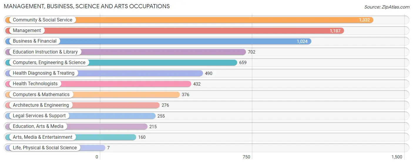 Management, Business, Science and Arts Occupations in Zip Code 06070