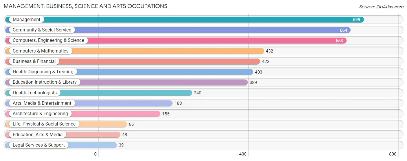 Management, Business, Science and Arts Occupations in Zip Code 06096