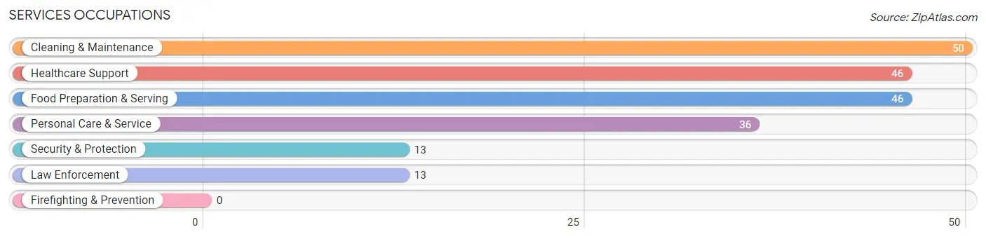 Services Occupations in Zip Code 06235