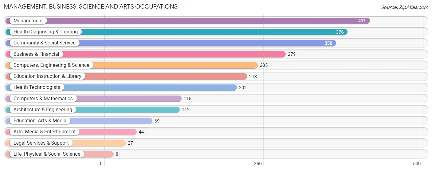 Management, Business, Science and Arts Occupations in Zip Code 06248