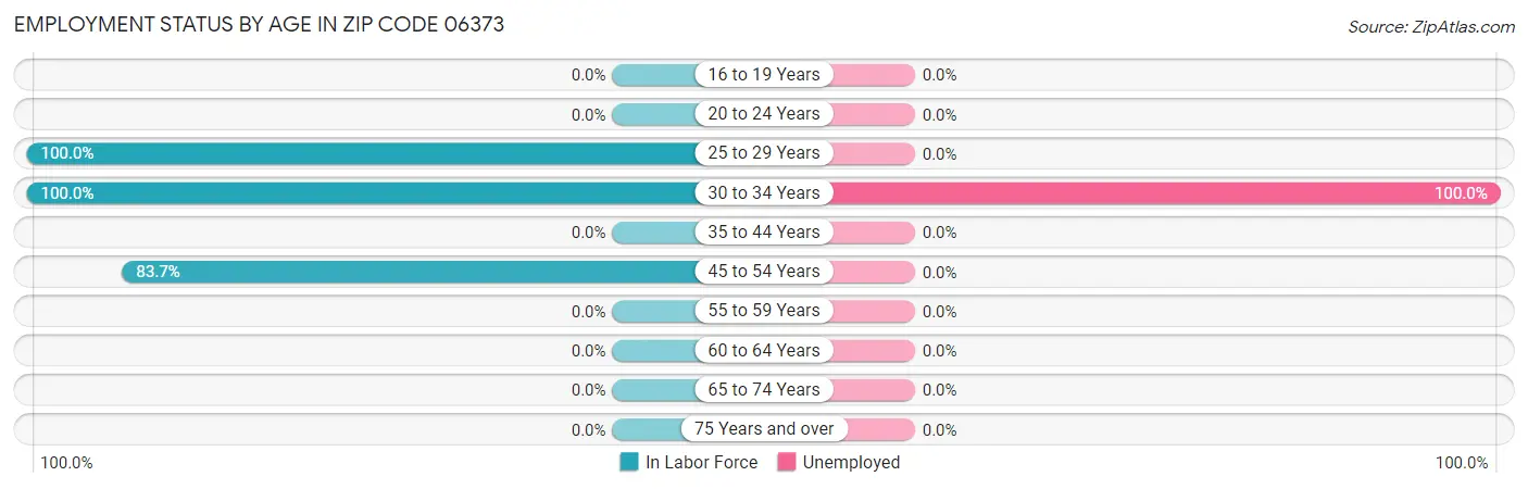 Employment Status by Age in Zip Code 06373