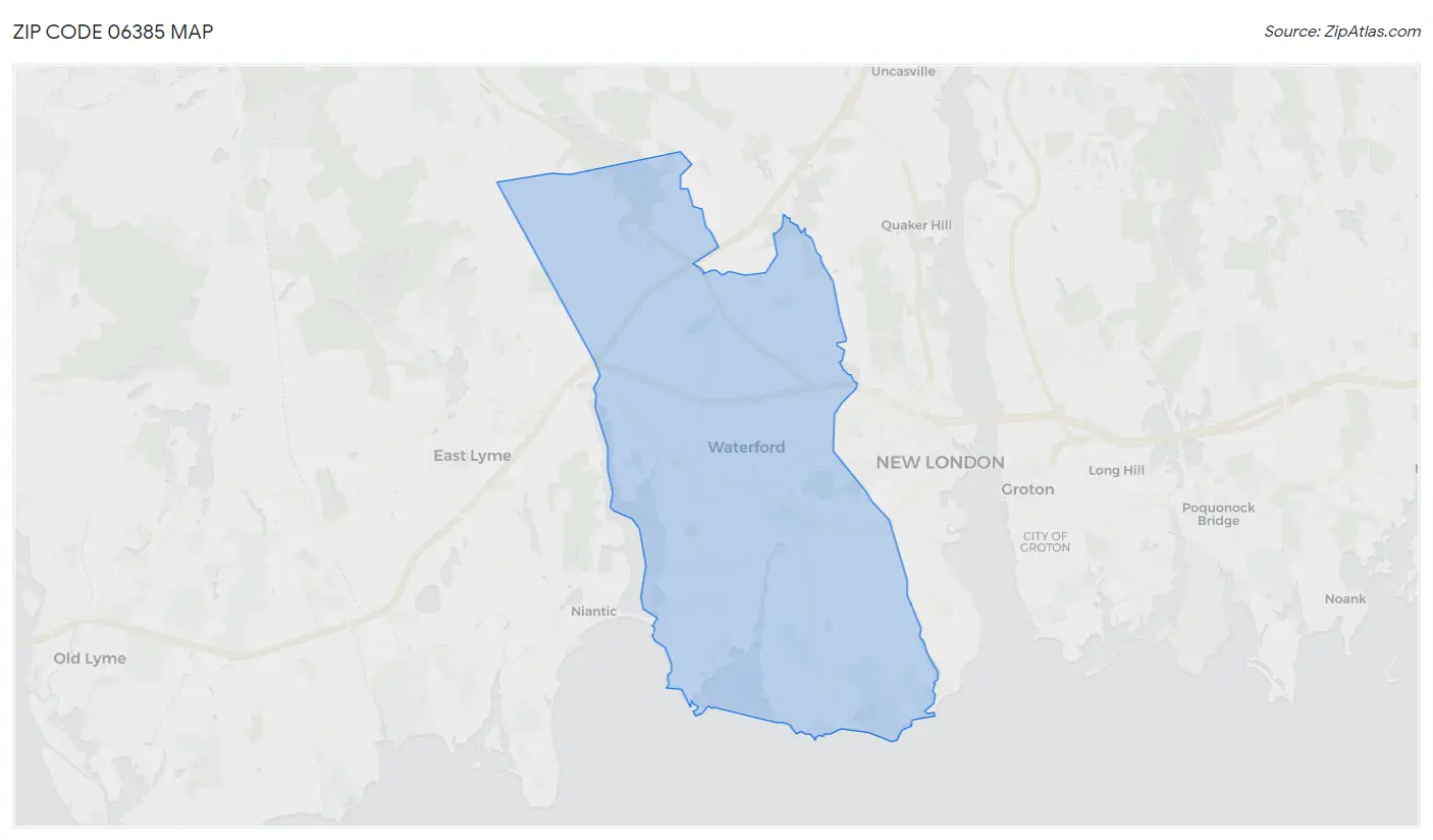 Zip Code 06385 Map