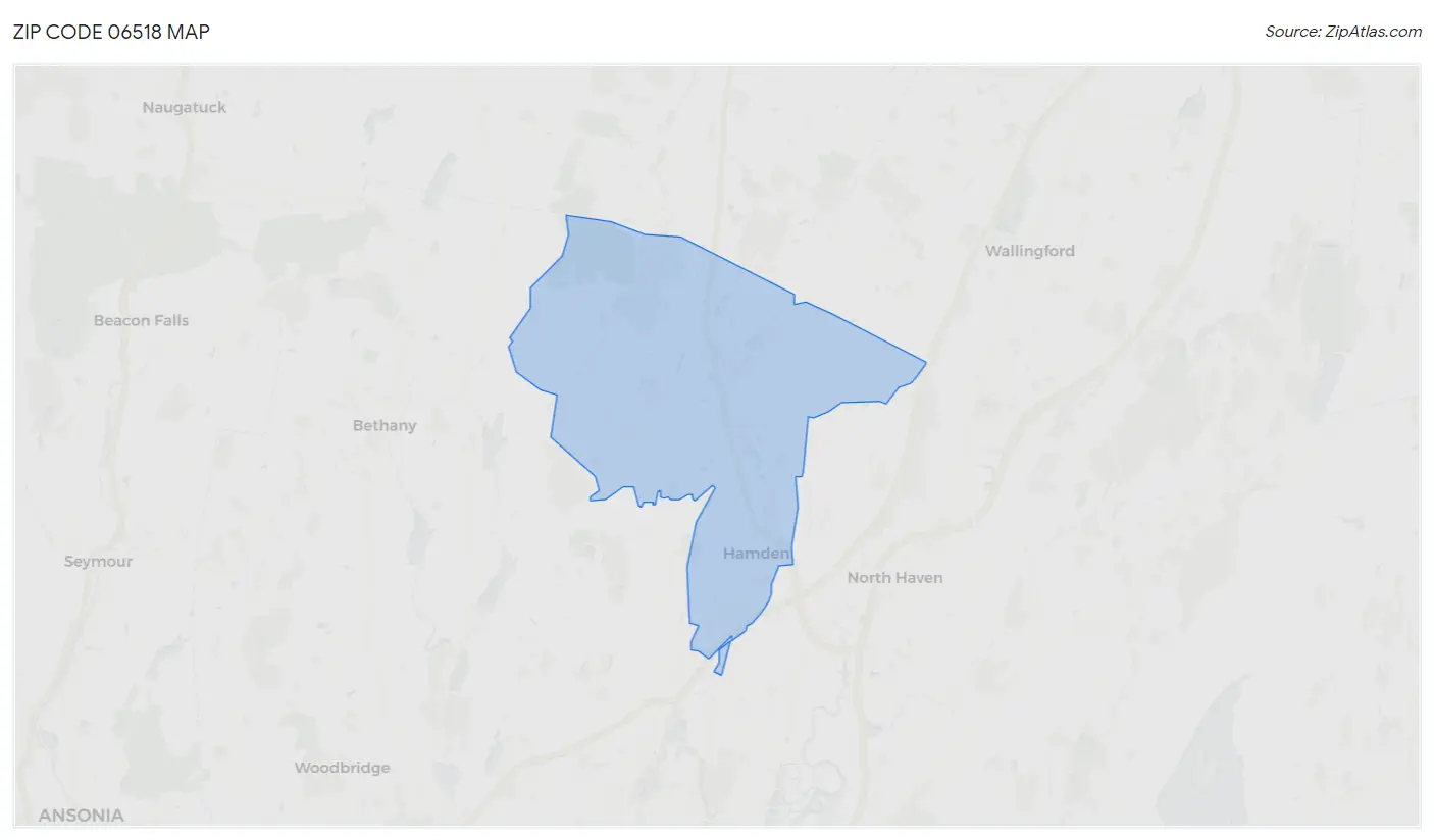 Zip Code 06518 Map