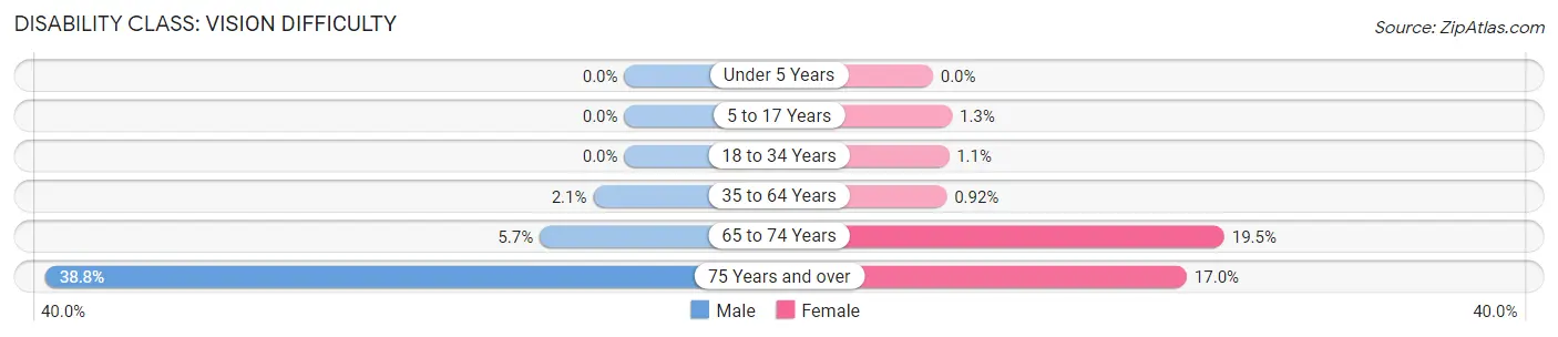 Disability in Zip Code 06519: <span>Vision Difficulty</span>