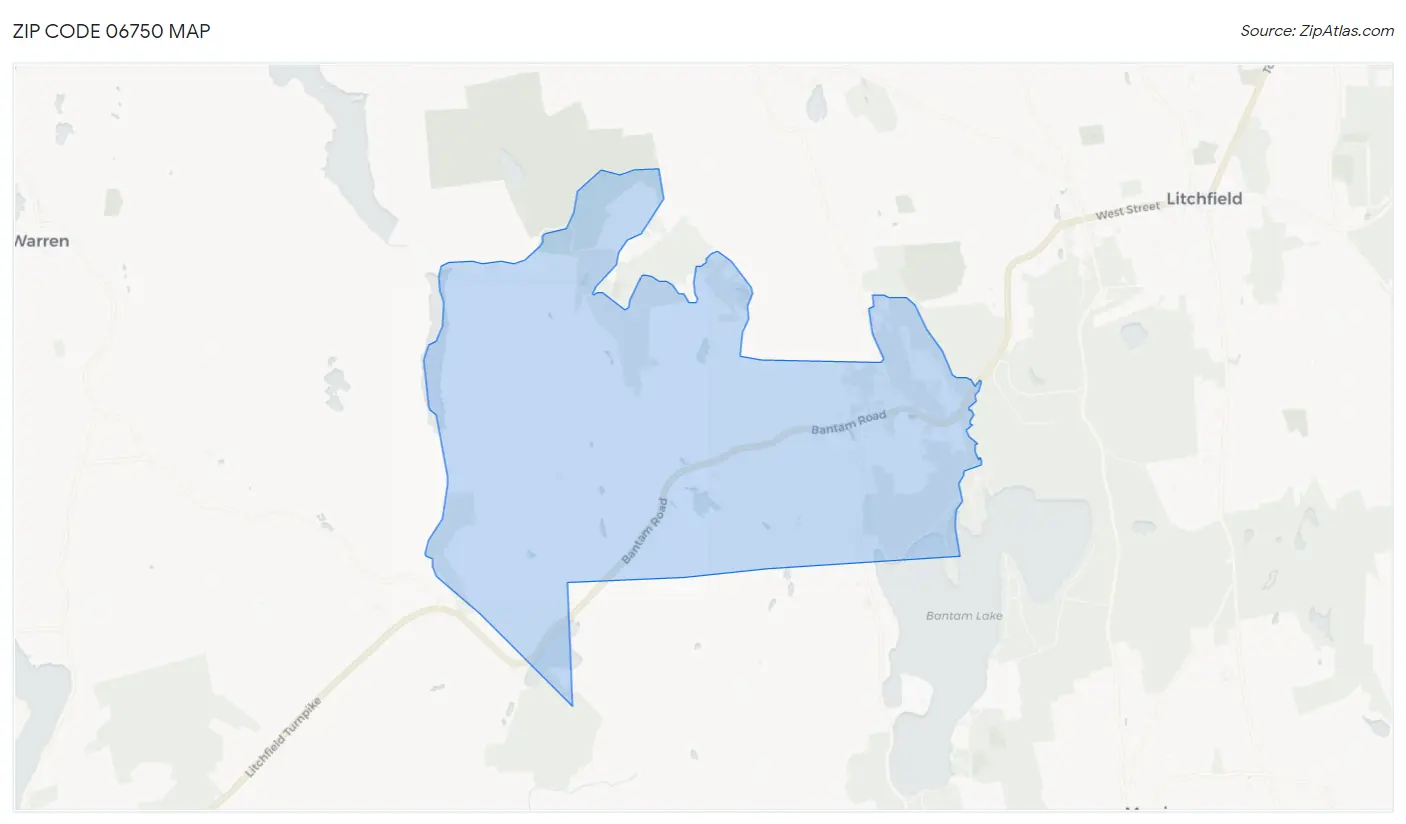 Zip Code 06750 Map