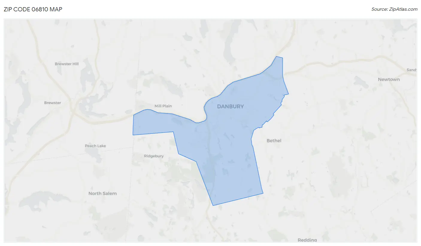 Zip Code 06810 Map