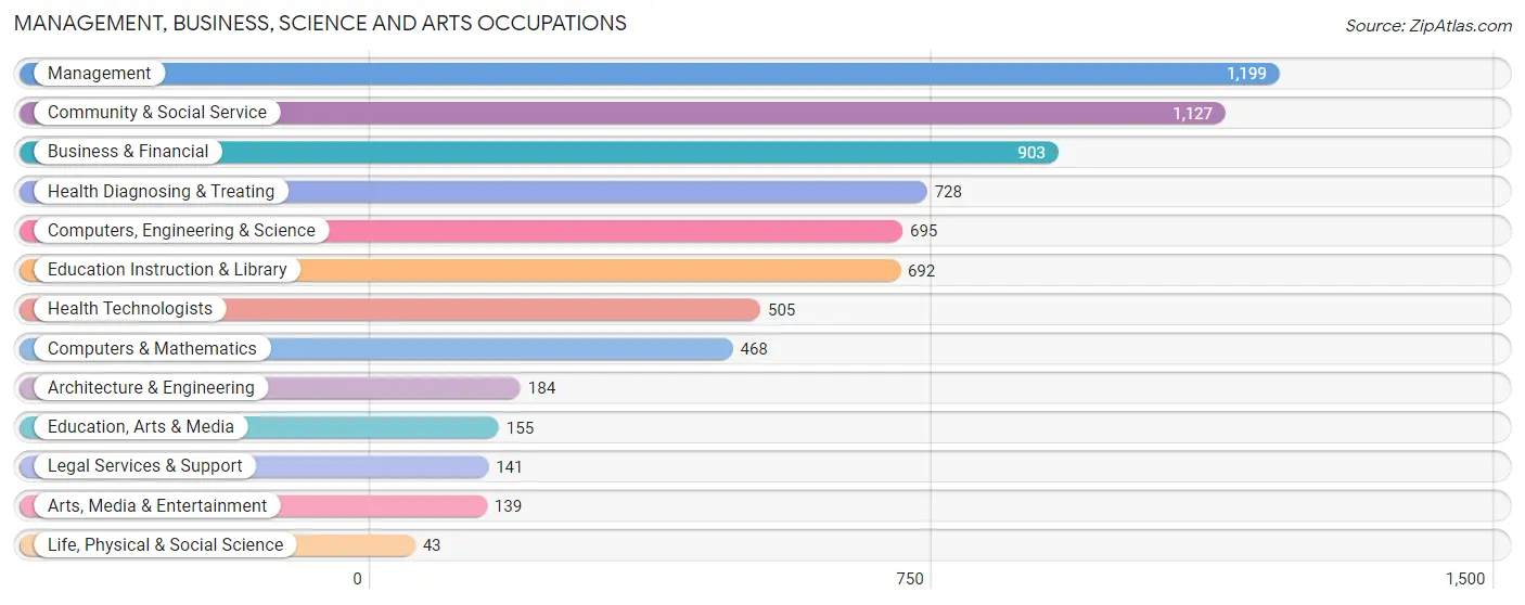 Management, Business, Science and Arts Occupations in Zip Code 07026